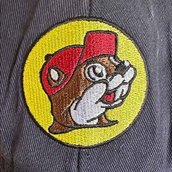 Buc-ees Navy Blue Cap Hat Beaver Patch Logo Flex Hat Adult - Picture 4 of 6